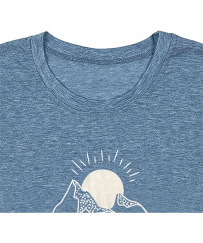 Hiking Mountain Shirts Women Funny Adventure Graphic Tank Top Summer Outdoor Camping Sleeveless Tee Ink Blue-sun $10.97 Tanks