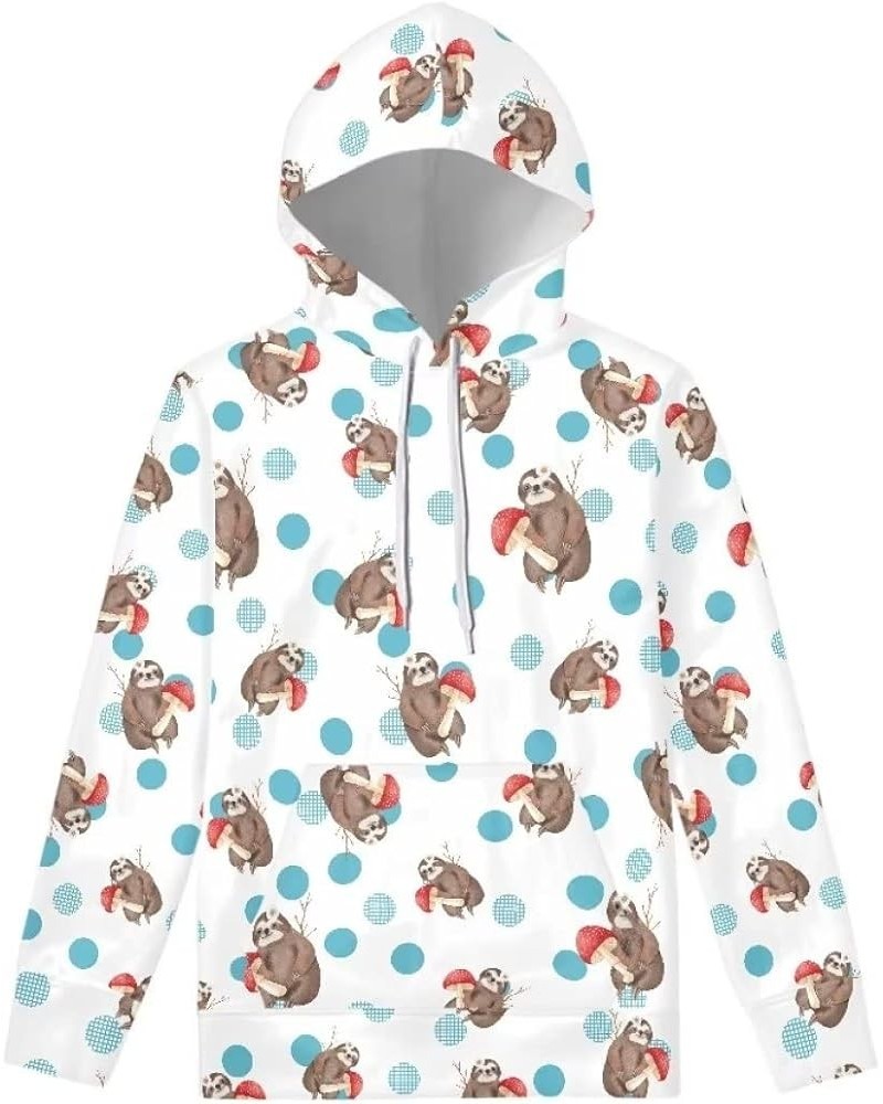 Women's Novelty Animal Print Hoodies Drawstring Casual Pullover Tops with Pockets Dot Mushroom Sloth $11.75 Hoodies & Sweatsh...