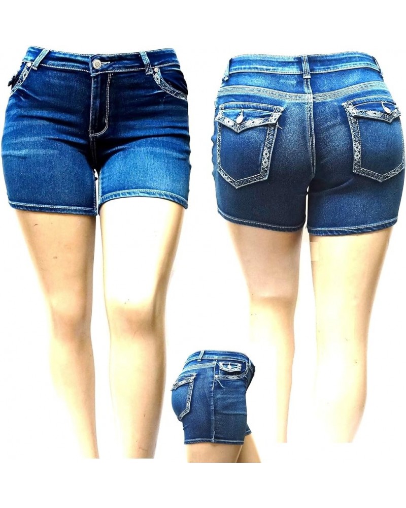 Jack David Women's Premium Plus Size Blue Black Denim Jeans Shorts Stretch Jack David Blueshort-n595 $11.76 Shorts