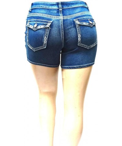 Jack David Women's Premium Plus Size Blue Black Denim Jeans Shorts Stretch Jack David Blueshort-n595 $11.76 Shorts