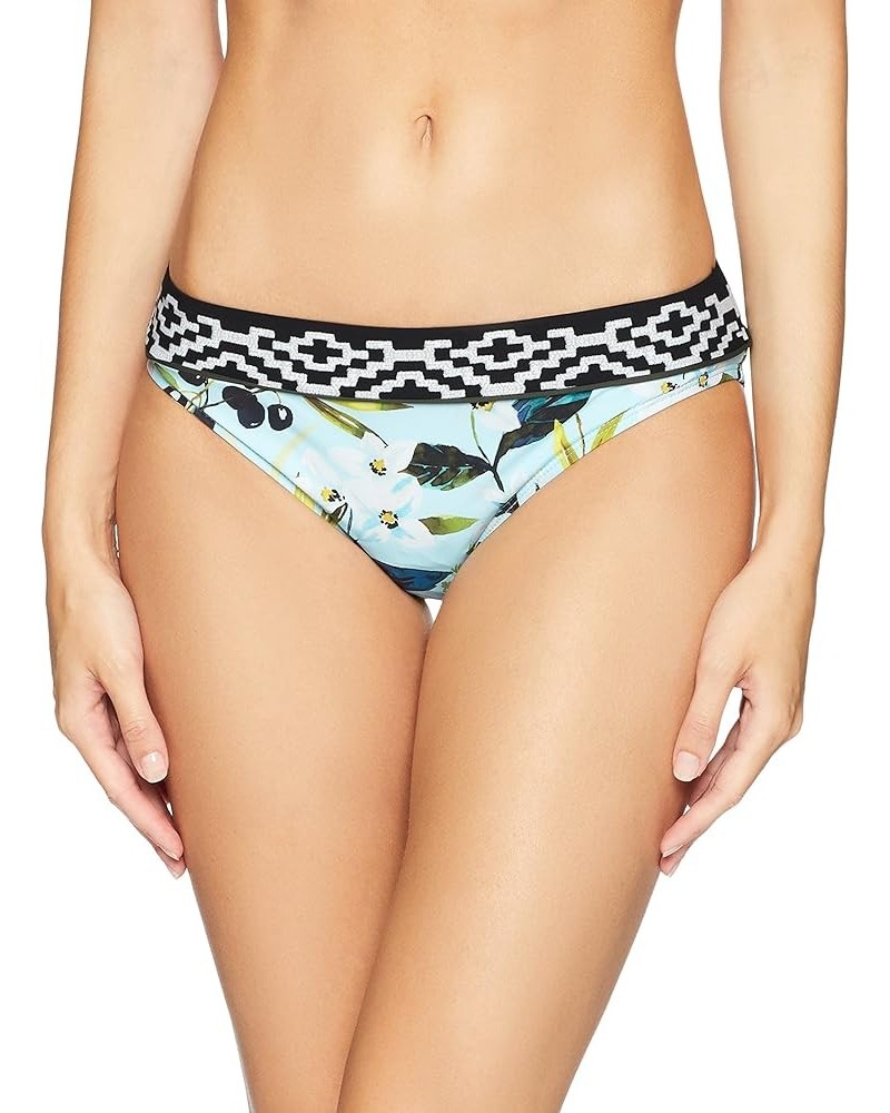 Women's Banded Hipster Bikini Swimsuit Bottom Blue / Floral / Black / White $34.31 Swimsuits