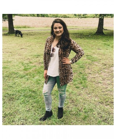 Women's Leopard Printed Cardigans Shirt Lightweight Button Down Cardigans Coat W Pockets(S-2XL) Coffee $17.32 Others