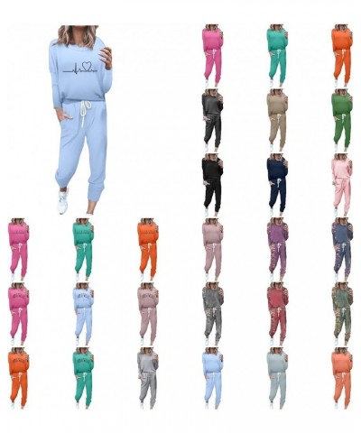 Matching Lounge Sets Women Sweatsuits Sets Two Piece Outfit Long Sleeve Pant Workout Athletic Tracksuits With Pockets 03 Brow...
