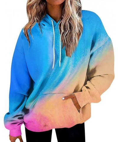 Hoodies For Women, Womens Fashion Casual Crewneck Sweatshirts Graphic Daily Long Sleeve Sweatshirts 3-light Blue $12.71 Hoodi...