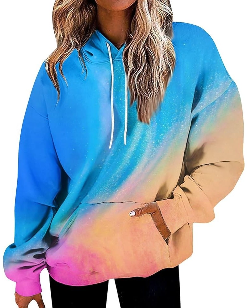 Hoodies For Women, Womens Fashion Casual Crewneck Sweatshirts Graphic Daily Long Sleeve Sweatshirts 3-light Blue $12.71 Hoodi...