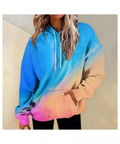 Hoodies For Women, Womens Fashion Casual Crewneck Sweatshirts Graphic Daily Long Sleeve Sweatshirts 3-light Blue $12.71 Hoodi...