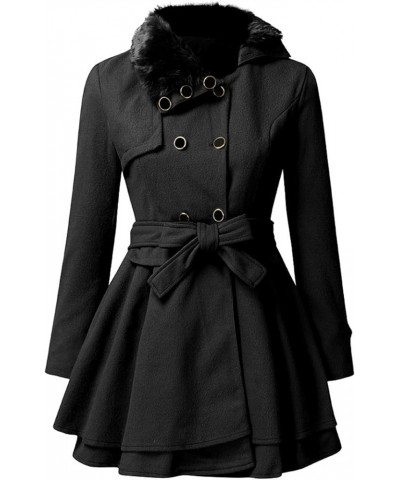 Long Coat Women Lapel Parka Overcoat Winter Outwear Jacket Warm Cardigan 99-black $17.59 Coats