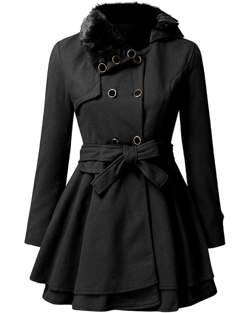 Long Coat Women Lapel Parka Overcoat Winter Outwear Jacket Warm Cardigan 99-black $17.59 Coats