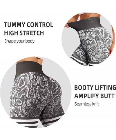 Women's Scrunch Butt Lifting Leggings High Waisted Booty Yoga Pants Seamless Workout Gym Leggings 4 snake Pattern_grey $15.11...