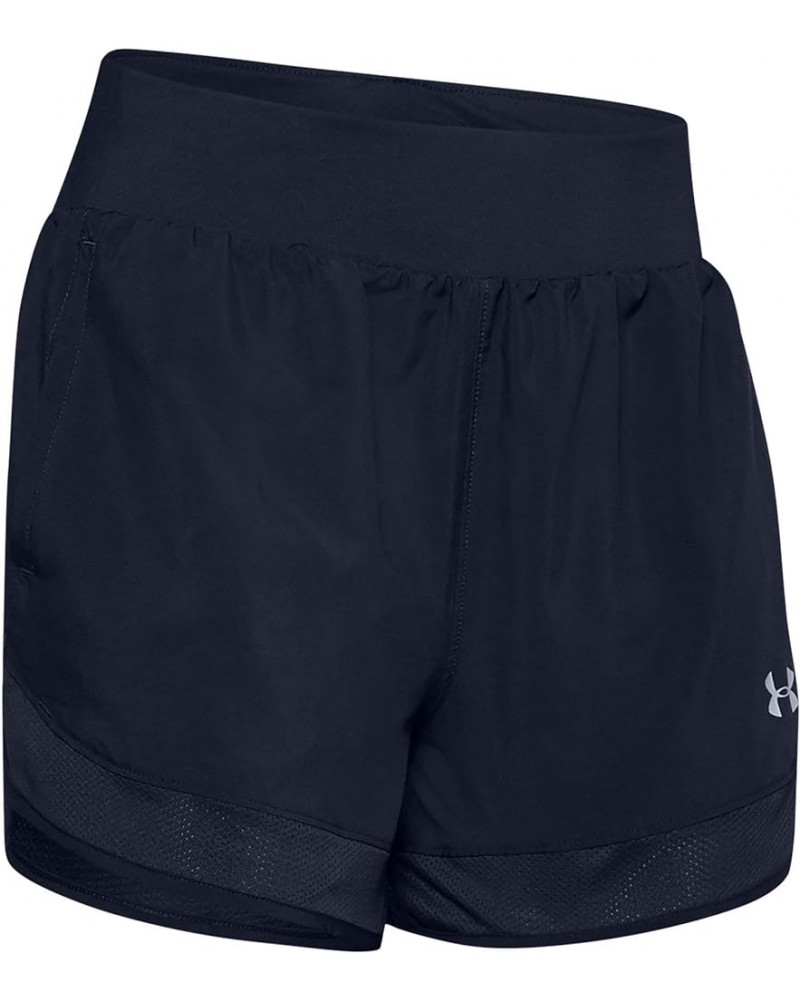 Womens Locker Woven Short Midnight Navy / Metallic Silver $13.49 Activewear