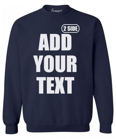 Custom Sweatshirt for Men Women Add Your Text Front Back Side Print Personalized Crewneck Sweatshirt Navy $18.10 Hoodies & Sw...