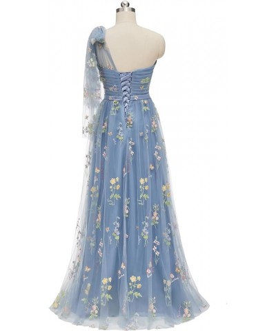 Prom Dresses for Women Homecoming Dresses Puffy Sleeve Flower Embroidery Tulle Formal Gowns 02-dusty Blue11 $32.63 Dresses