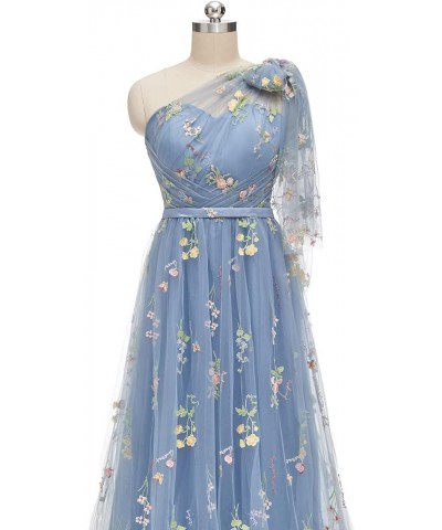 Prom Dresses for Women Homecoming Dresses Puffy Sleeve Flower Embroidery Tulle Formal Gowns 02-dusty Blue11 $32.63 Dresses