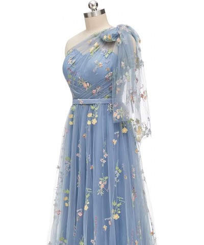 Prom Dresses for Women Homecoming Dresses Puffy Sleeve Flower Embroidery Tulle Formal Gowns 02-dusty Blue11 $32.63 Dresses