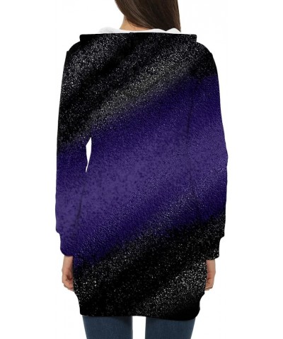 Zip Up Hoodie Women Fall Outwear Vintage Coat Hooded Activewear Printed Casual Jacket Sweatshirts with 2-dark Purple $10.97 T...