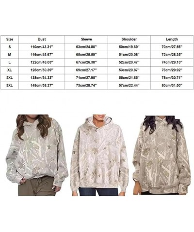 Women Camouflage Hoodie long Sleeve Maple Leaf Print Oversized Sports Sweatshirt Casual Cotton Pullover with Pockets Hoodies ...