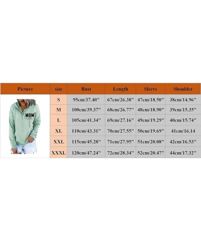 Womens MOM Mode Hoodies Sweatshirts Casual Long Sleeve Half Button Down Pullover Drawstring Loose Tops with Pockets Dog Mom B...