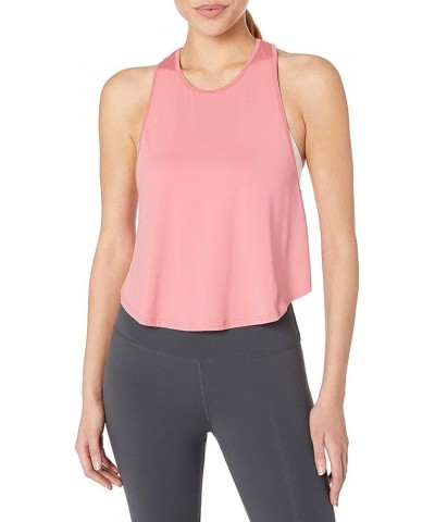 Cropped Workout Tops Open Back Shirts Racerback Athletic Tank Tops for Women Indian Red $10.39 Activewear