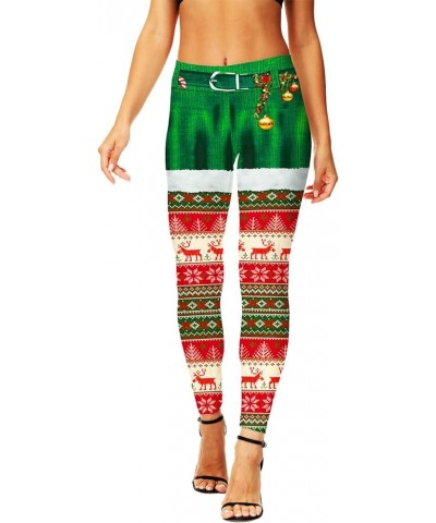 Women's Christmas Leggings Stretchy Graphic Printed Legging Tights C|christmas Elk $10.25 Leggings