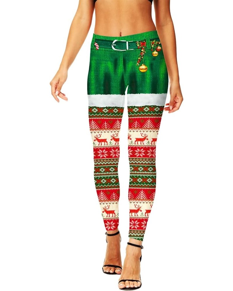 Women's Christmas Leggings Stretchy Graphic Printed Legging Tights C|christmas Elk $10.25 Leggings