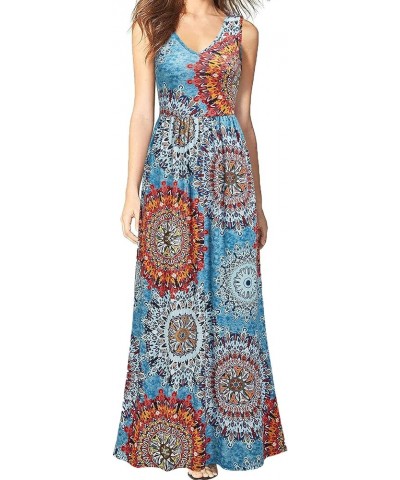 Women Sleeveless V Neck Pocket Loose Long Dress Maxi Casual Dresses Flowers 22 $12.71 Dresses