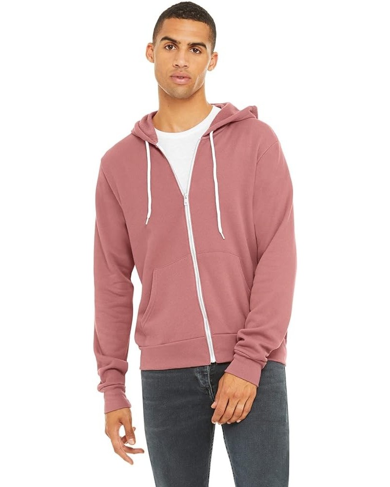 Unisex Fleece Full-Zip Hoodie - Heather Mauve $12.11 Hoodies & Sweatshirts