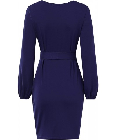 Women Club & Night Out Party Bodycon Dress Blue $16.38 Dresses