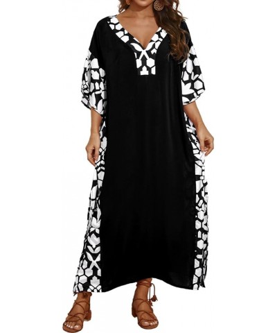 Bathing Suit Cover Ups for Women Caftan Dresses Cover Ups for Swimwear Long Maxi Dress Black $19.24 Swimsuits