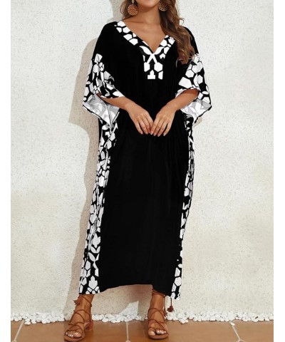 Bathing Suit Cover Ups for Women Caftan Dresses Cover Ups for Swimwear Long Maxi Dress Black $19.24 Swimsuits