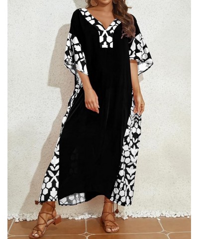 Bathing Suit Cover Ups for Women Caftan Dresses Cover Ups for Swimwear Long Maxi Dress Black $19.24 Swimsuits