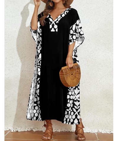 Bathing Suit Cover Ups for Women Caftan Dresses Cover Ups for Swimwear Long Maxi Dress Black $19.24 Swimsuits