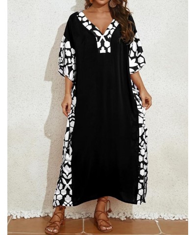 Bathing Suit Cover Ups for Women Caftan Dresses Cover Ups for Swimwear Long Maxi Dress Black $19.24 Swimsuits