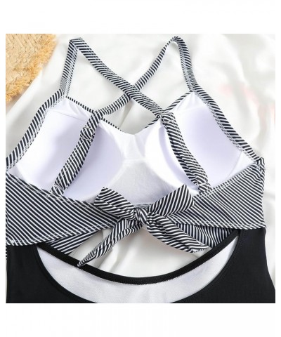 Swim Suits for Women 2024 Bathing Suit One Piece Swimsuit Womens Fashion Tummy Control Cutout Wrap Tie Back Bikini Sets 19bla...