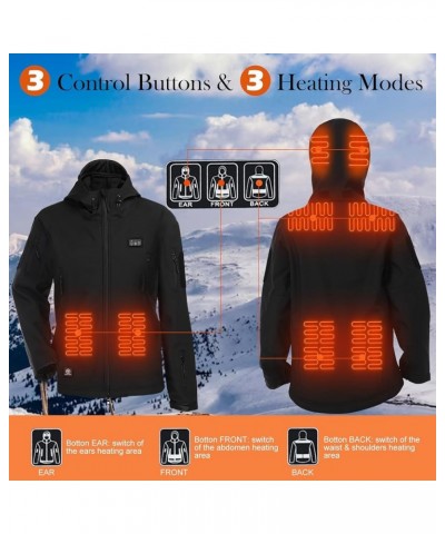 Womens Heated Jacket with Battery Pack 12V/8500mAh 165℉ 10hrs for Outdoors Women Black（8 Heating Zones） $60.63 Jackets