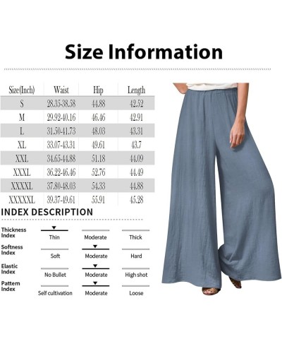 Women's Palazzo Pants High Waisted Wide Leg Pants Floral Printed Casual Loose Street Straight Pants, S-5XL 1-cyan $9.71 Pants