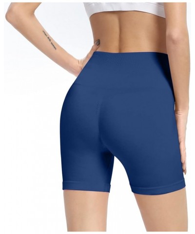 Workout Shorts Womens Gym Yoga Athletic Running Shorts for Women Biker Bike Sweat Spandex Clothes Summer Outfits Navy Blue $9...