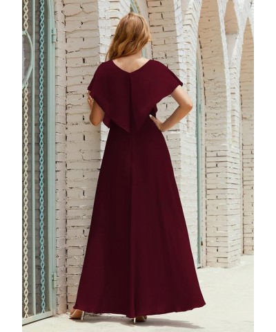 Women's Homecoming Dress Bridesmaid Dress Dolman Sleeves Formal Prom Gowns for Wedding Guests Burgundy $44.00 Dresses