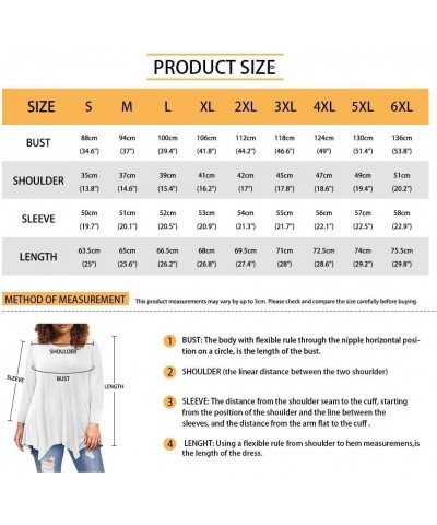 Womens Plus Size Tops Casual Long Sleeve T-Shirt with Irregular Hem Pullover T Shirts Cute Flowers Music Notes $12.90 Tops