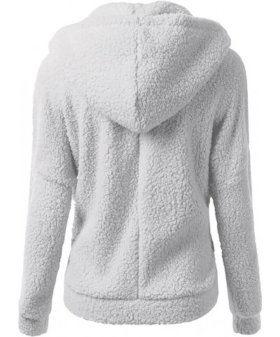 Women's Sherpa Fleece Jacket Plus Size Hooded Winter Warm Teddy Coat Zip Up Soft Fluffy Hoodies Jackets With Pockets 10-light...