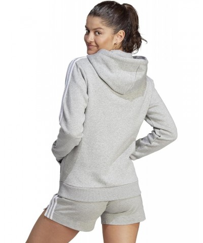 Women's Essentials Full-Zip Hoodie, Medium Grey Heather/White, Large $33.15 Activewear