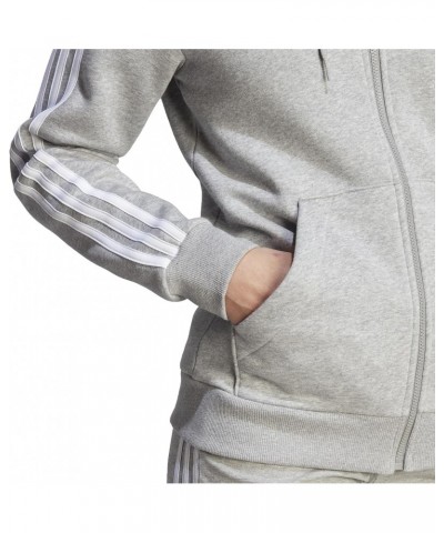 Women's Essentials Full-Zip Hoodie, Medium Grey Heather/White, Large $33.15 Activewear