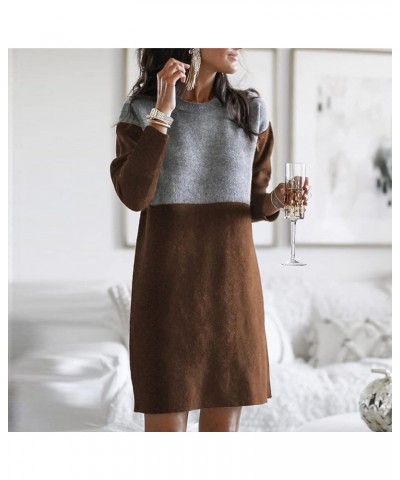 Sweater Dress for Women 2023 Long Sleeve Fall Winter Dresses Fashion Comfy Slim Fit Sweaters Sexy Bodycon Dresses B5-coffee $...