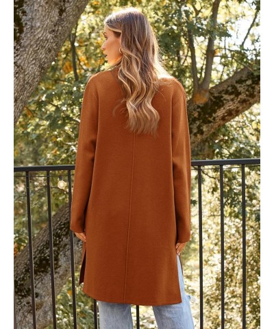 Women's Long Wool Cardigan Sweaters Oversized Fall Dressy Coatigan Knit Winter Coats Light Casual Jackets Brown $15.96 Sweaters