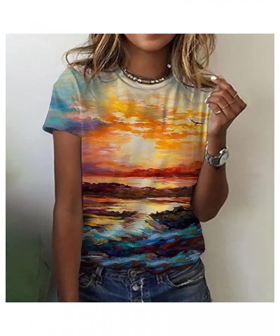 Summer Tops for Women 2024 Trendy Short Sleeve T Shirts Dressy Casual Loose Blouses Tunics to Wear with Leggings Summer Tops ...