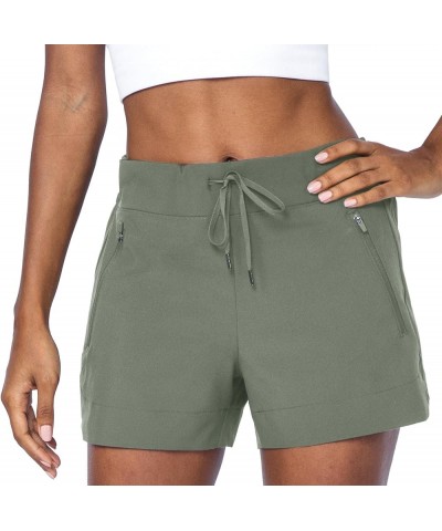 Stretch Woven Lightweight Walking Shorts with Side Pockets Shadow Zipper Pocket $14.75 Shorts