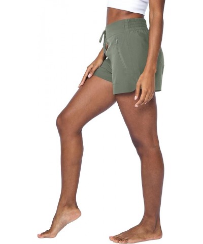 Stretch Woven Lightweight Walking Shorts with Side Pockets Shadow Zipper Pocket $14.75 Shorts