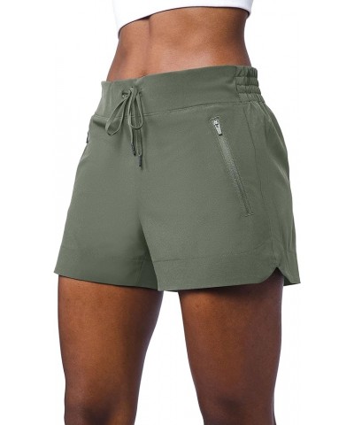 Stretch Woven Lightweight Walking Shorts with Side Pockets Shadow Zipper Pocket $14.75 Shorts