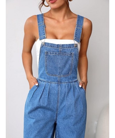 Women's Ripped Loose Baggy Denim Overalls Sleeveless Wide Leg Jeans Pants Romper Jumpsuit Medium Wash $31.19 Overalls