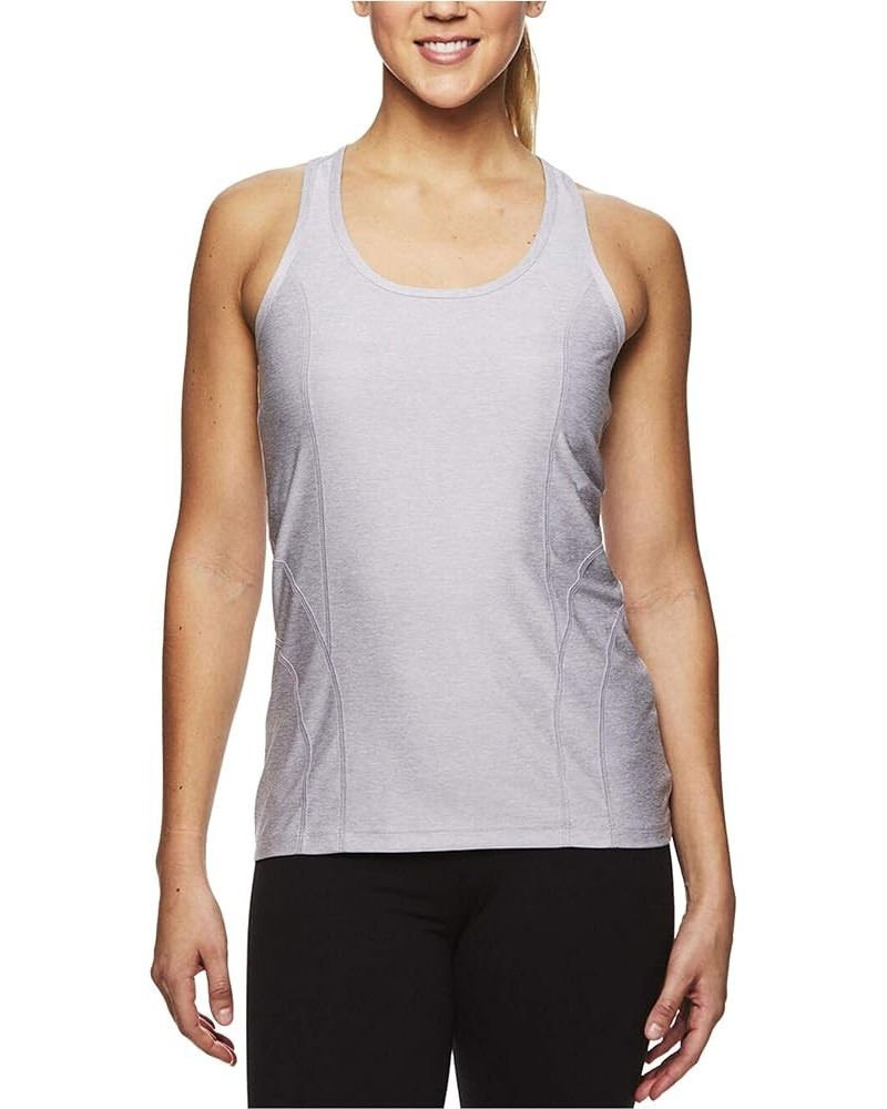 Womens Space Dye Print Racerback Tank Top Gray,silver $16.16 Activewear