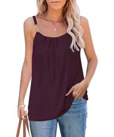 Womens Summer Tops Flattering Tank Top Fashion Camisole Loose Fit Womens Tops with Cute Printing A-maroon $8.84 Tanks